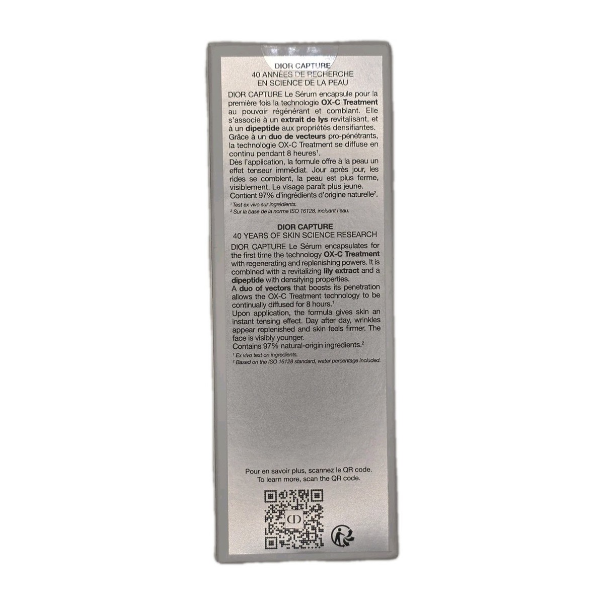 Dior Capture Ox-C Treatment Le Serum 50ml 1.7 oz Face And Neck