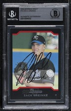 BAS 2004 Bowman Draft Zack Greinke #BDP14 BGS Authentic Auto 14ty