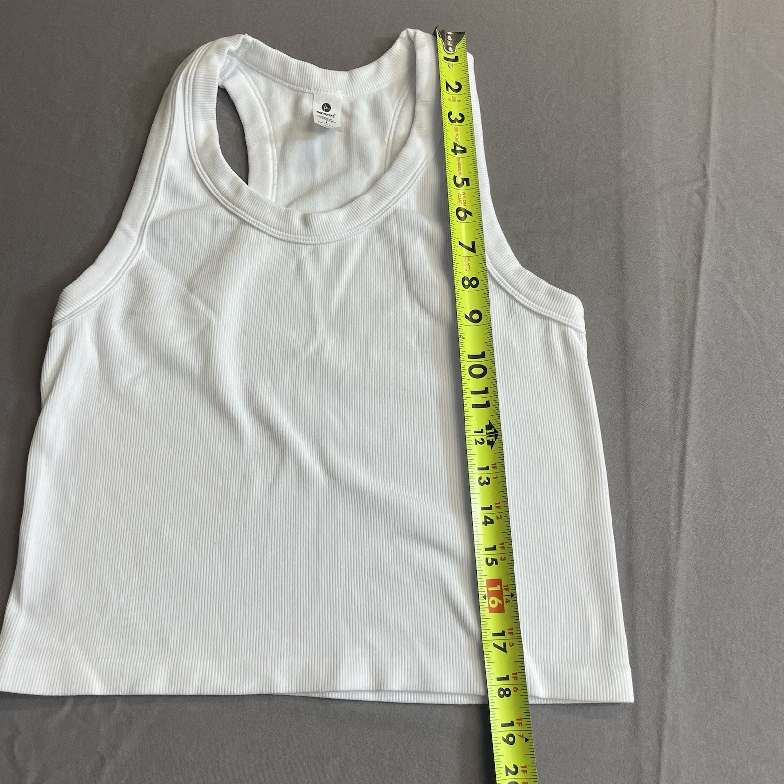 90 degrees set of 3 ribbed Racerback short tanks large