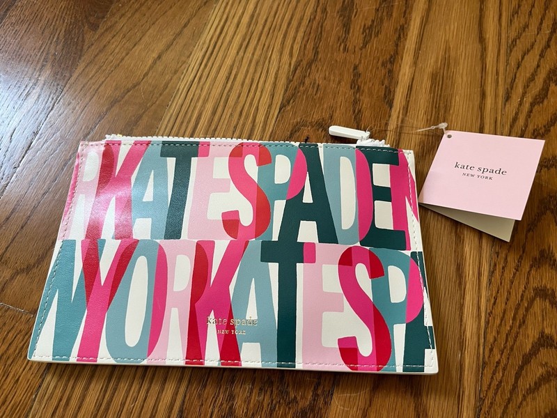 NWT Kate spade Layer Logo pencil pouch…only Opened For Photos