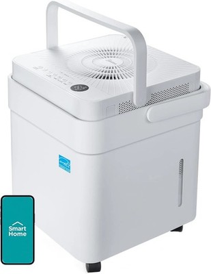 Cube 20 Pint Dehumidifier for Basement, Up to 1,500 Sq. Ft. dehumidifier with...
