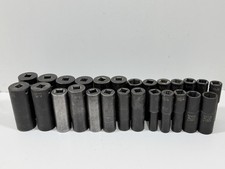 26 Grey Pneumatic 1/2” Drive, Deep Well Sockets