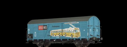 Brawa 48736, Gedeckter Güterwagen Gltr23, "Trollybus/BRAWA", Neu & Ovp, H0 | Zustand: Neu