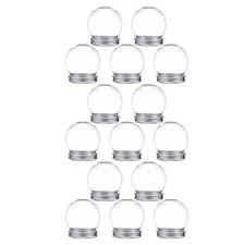 15 Pcs Snow Globe Kit Clear Plastic Globes For Crafting Water Globes 150 Ml