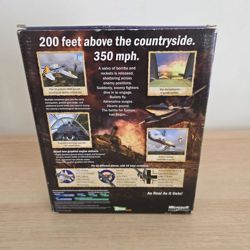 Microsoft Combat Flight Simulator 3: Battle for Europe PC Game 2002 2 CD Big Box - Image 3 of 4