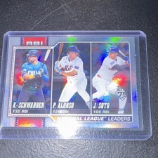 Topps75 2026 Series 1 Rainbow Foil  #11 NL Leaders Schwarber Alonso Soto
