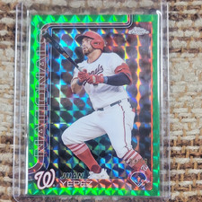 2025 Topps Chrome Juan Yepez #16 Green Geometric Refractor /99 Nationals