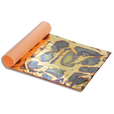 Variegated Gold Leaf, Color Light Blue [25 Sheets, 5.5 inch], Metal Foil Leaf...