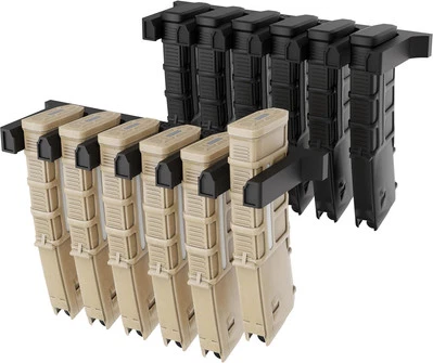 HEKAGURA Durable ABS 6 Standard Rack Wall Mount, Magazine Display, Model2-Black