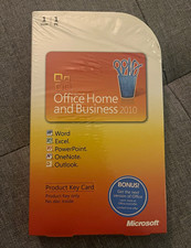 Microsoft Office Home Business 2010 Key Card 1 PC Win XP/Vista/7 English