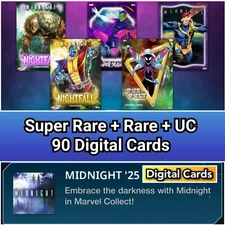 Topps Marvel Collect Midnight '25 Super Rare+Rare+UC 90 Cards