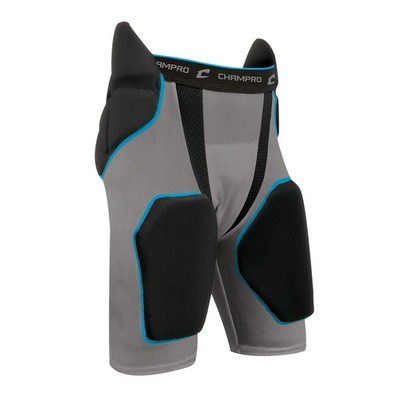 Champro Adult Tri-Flex Integrated 5 Pad Girdle GRAY 4XL