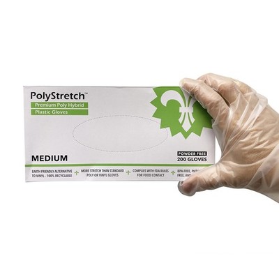 2000 Count PolyStretch TPE Poly Hybrid Disposable Gloves, -Free, Vinyl Glove ...