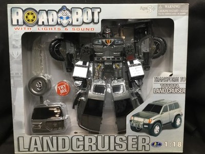 NIB Road Bot Lights & Sound Toyota Landcruiser Transforming Robot [Happy Well]