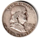1951 D Franklin Half Dollar