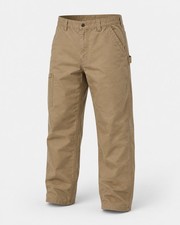 Carhartt Original Dungaree Fit Pants Mens 40x32 Khaki Carpenter Actual38x29.5