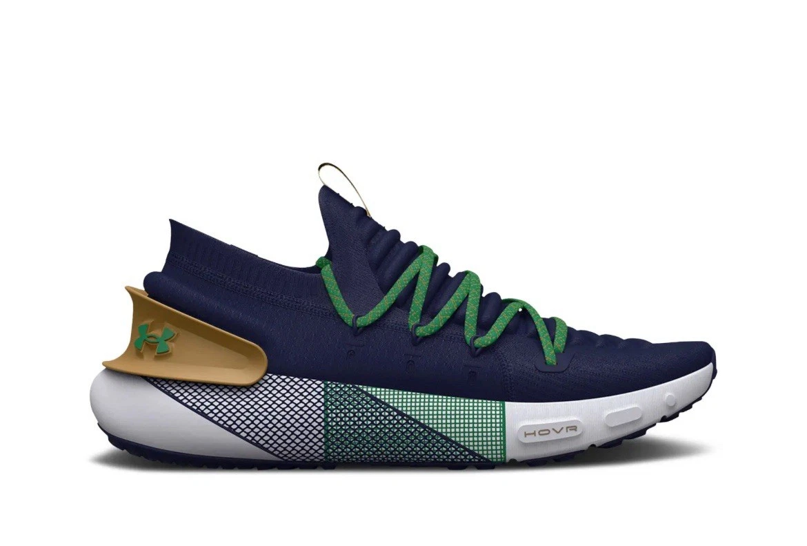 Size 11.5-Men’s Under Armour HOVR Phantom 3 SE Notre Dame Running Shoes Navy NEW