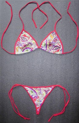 red thong swimming costume