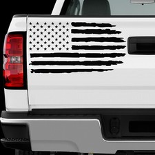 US American Flag Distressed sticker Allsize regular Chrome Mirror Vinyl Colors