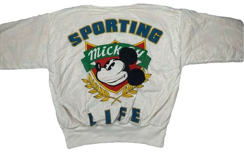 Vintage 80s Mickey Mouse Sporting Life Reversible Sweatshirt One Size Disney - Bild 17 von 24