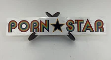 Porn Star Clothing 90's Vintage Rainbow Skateboard STICKER Rare Hook Ups