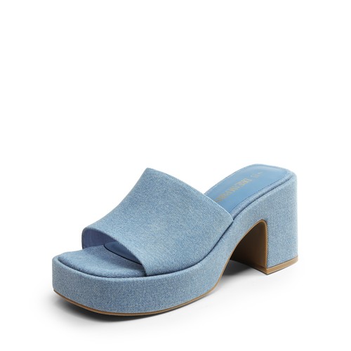 Women's Y2K Comfort Chunky Platform Slip-on Square Open Toe Block Heel Sandals - Picture 4 of 20