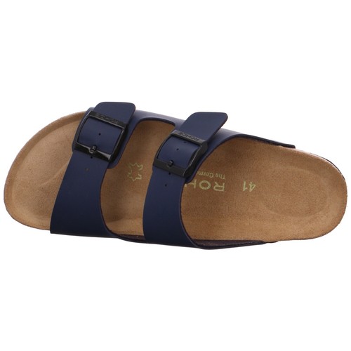 Rohde Grado Herren Pantoletten Hausschuhe Sandalen 5921 5920 56 Ocean Dunkelblau - Picture 6 of 7