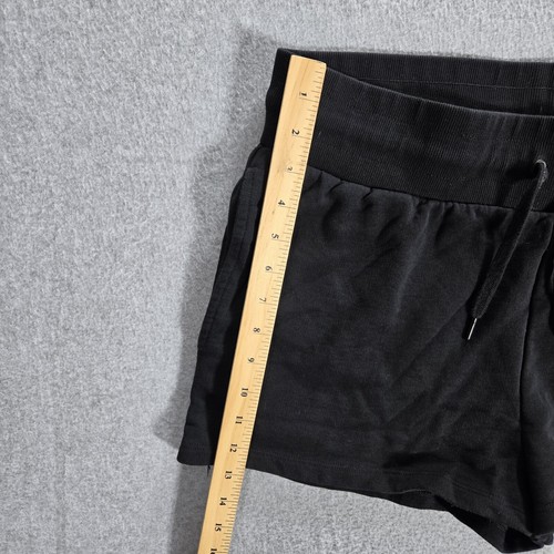 Guess Shorts Sweat Womens Drawstring Size XL Black Elastic Waist Inseam 1in - Picture 14 of 15