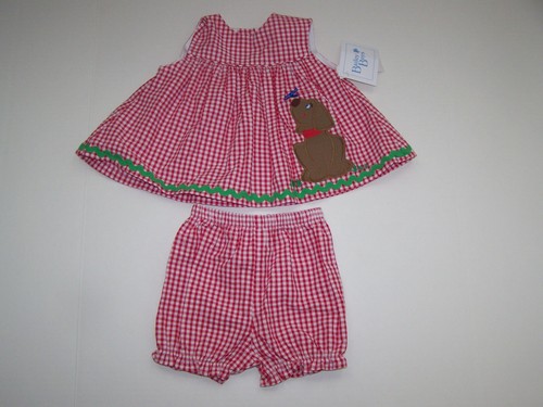 Bailey Boys Boutique Girls Bloomer Set Playful Puppy Multicolor Size 12M NWT