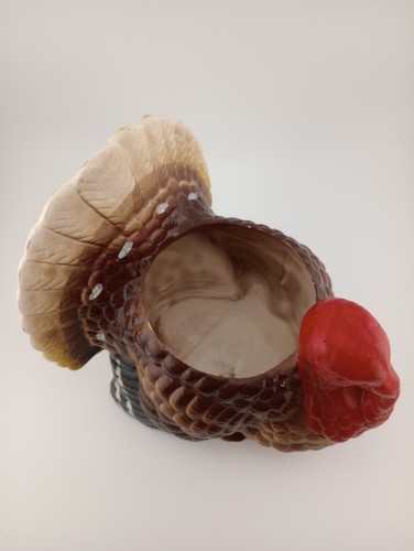 Turkey Hand Painted Ceramic Planter Flower Arrangement Container Thanksgiving - Bild 4 von 15