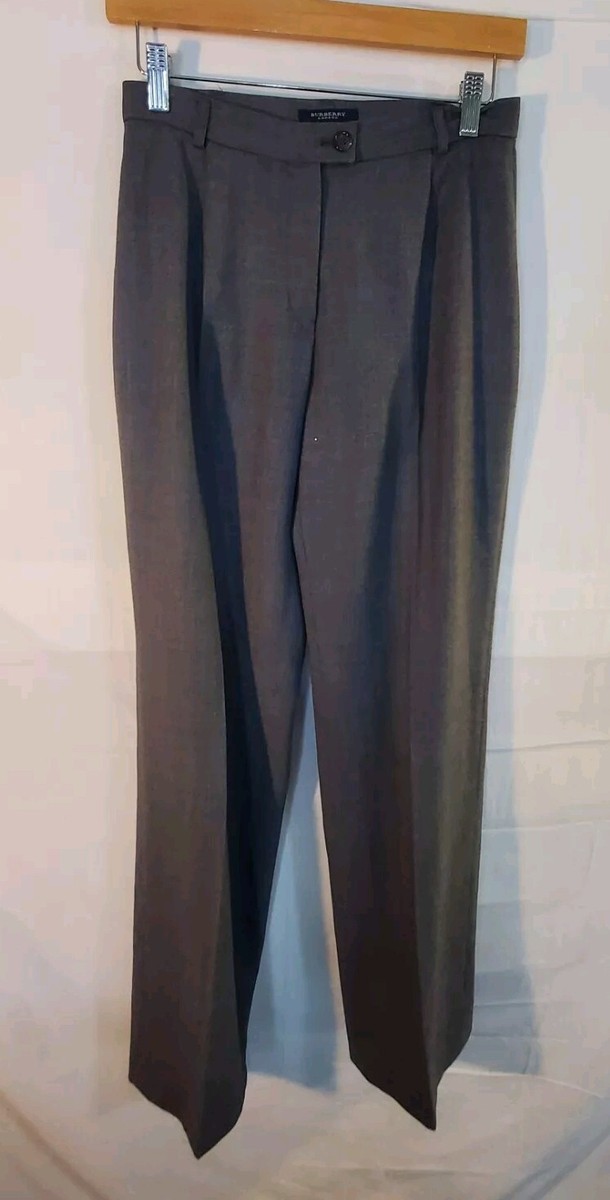 Burberry London Women’s Size Gray Wayside Wool Slacks Pants 26