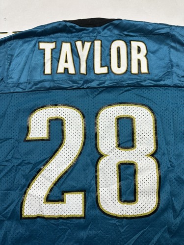 Vintage NFL Jacksonville Jaguars Fred Taylor #28 Champion Jersey Football Top 48 - Picture 8 of 10