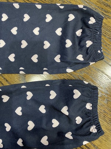 GAP Kids Sleep Pajama Pants Blue with Pink Hearts Size 8 - Picture 9 of 13