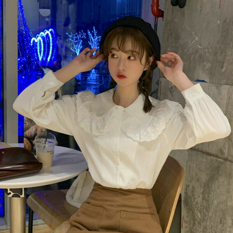 トップス jnhearts Lace Collar blouse Lace Collar Cotton Poplin Top For Women | J.Crew