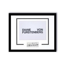 Diane von Furstenberg AUTOGRAPH Signed Fashion Icon Framed 11x14 Display ACOA