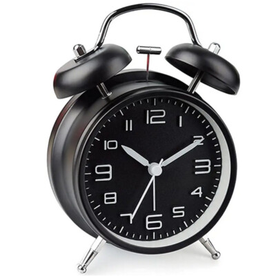 Vintage Extra Loud Alarm Clock Twin Bell Battery Analogy Backlight Bedroom Desk