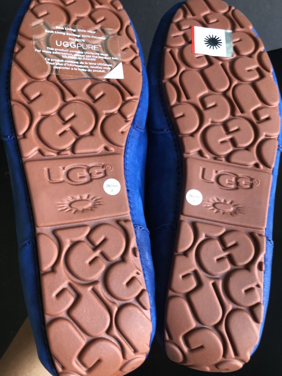 UGG Australia Chester Capra Loafer Slippers Royal Blue Suede