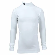 BNWT Boys White Under Armour BaseLayer ColdGear Fitted Compression YLG Ski top L