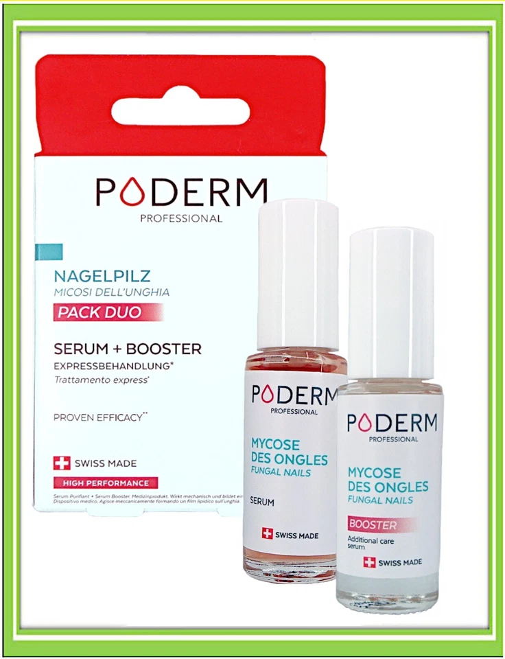 Poderm Duo Pack Nagelpilz + BOOSTER Nageltinktur Fußnagelpilz |€2.785,71/L