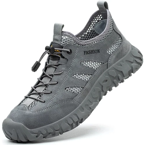 Scarpe Antinfortunistiche Uomo Estive Punta Acciaio Protezione Scarpe da Lavoro Traspiranti - Foto 7 di 32