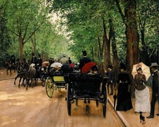 Reproducción de pintura callejera París 1800 impresión giclee en papel de bellas artes