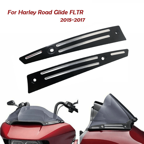 USA Split Windshield Side Trim For Harley Road Glide FLTRX Ultra FLTRU 2015-2022 - Picture 1 of 8