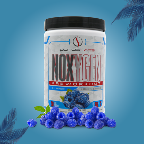 Purus Noxygen Pre Workout HARDCORE Pump & Energy Booster, 30srv, Blue