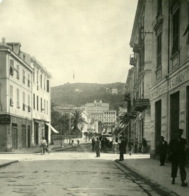 Italien Bordighera Viale Imperatrice Federico altes Stereoview Foto NPG 1900