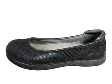 ALEGRIA Petal Ballet Black Dazzler Leather Ballerina Flats Sz. 8.5