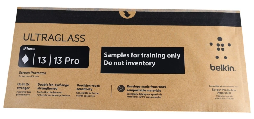 Belkin UltraGlass Screen Protectors for iPhone 13 / 13 Pro Lot of 60 - Image 2 of 3