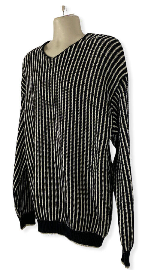 Vintage Jantzen Sport Crewneck Sweater Black/Whit… - image 2
