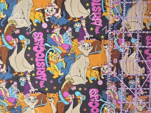 Custom 100% Cotton Woven Disney Aristocats by the 1/4 Yard 9x56