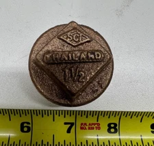 1-1/2" Smith-Cooper Cored Square Plug Red Brass 1VFT2 MPT Threaded 125 Class NeW