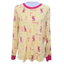 Disney Vintage Grumpy Yellow Long Sleep Pajama Top Medium